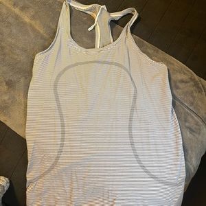 Lululemon Swiftly Tank Top White & Black Striped